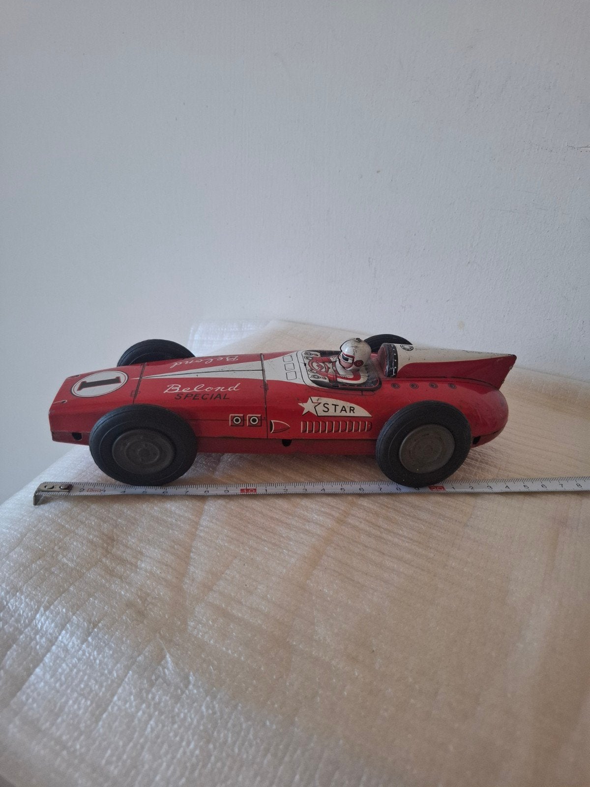 Blikken Racer made in Japan door Toymaster zie de foto's, Antiek en Kunst, Antiek | Speelgoed, Ophalen of Verzenden