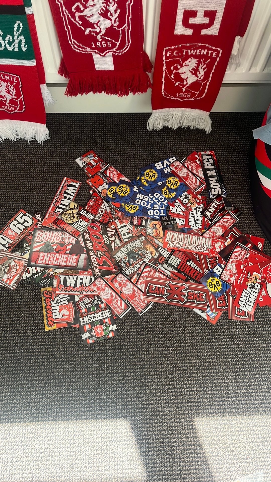 Mix van heel veel twente stickers, Ophalen of Verzenden, Zo goed als nieuw, F.C. Twente, Poster, Plaatje of Sticker