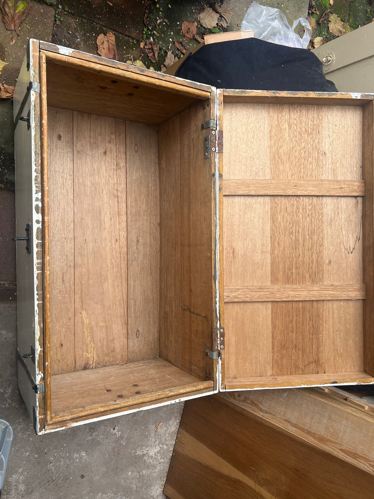 Vintage houten kist/kastje - Opknapper, Antiek en Kunst, Ophalen of Verzenden