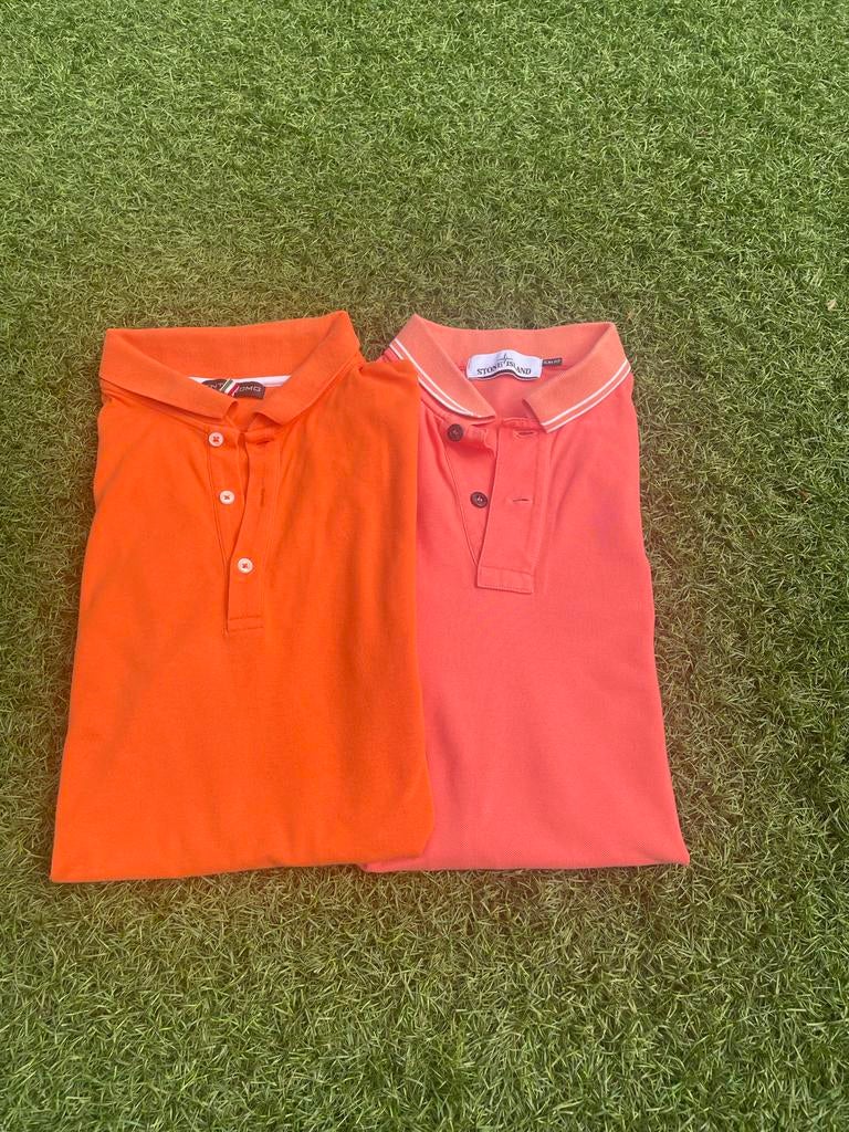 Stone Island Polo Shirts - Oranje & Koraalrood (XL), Ophalen of Verzenden, Gedragen, Maat 56/58 (XL), Oranje