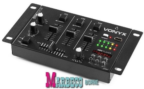 Mixer, Mengpaneel 4-kanaals met USB, MP3, STM3020B, Vonyx, Nieuw, Info@marbeco.nl, Overige instrumenten