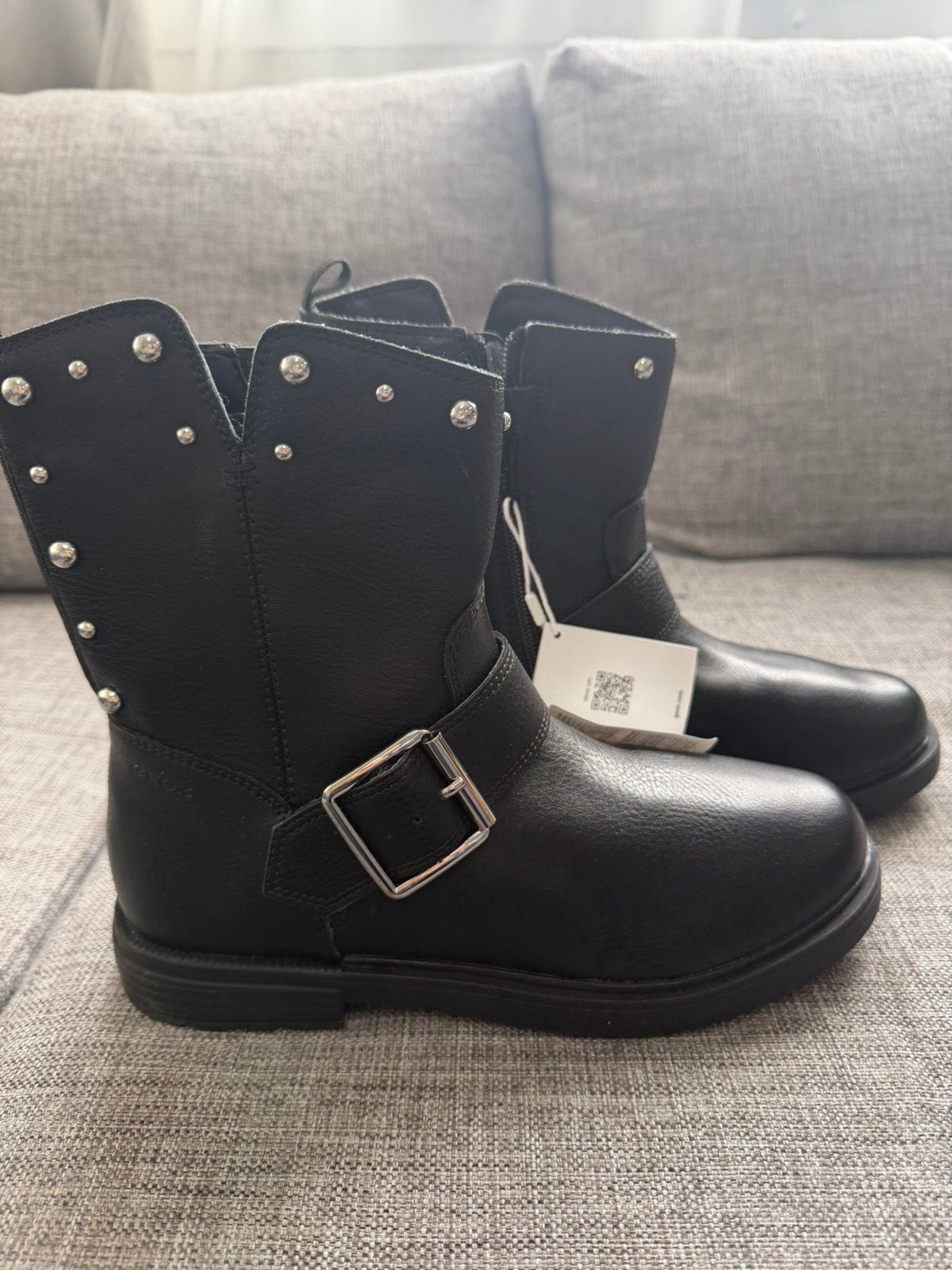 Nieuwe Geox ECLAIR GIRL cowboy/bikerlaarsjes - Maat 37, Kinderen en Baby's, Meisje, Nieuw, Ophalen of Verzenden, Laarzen
