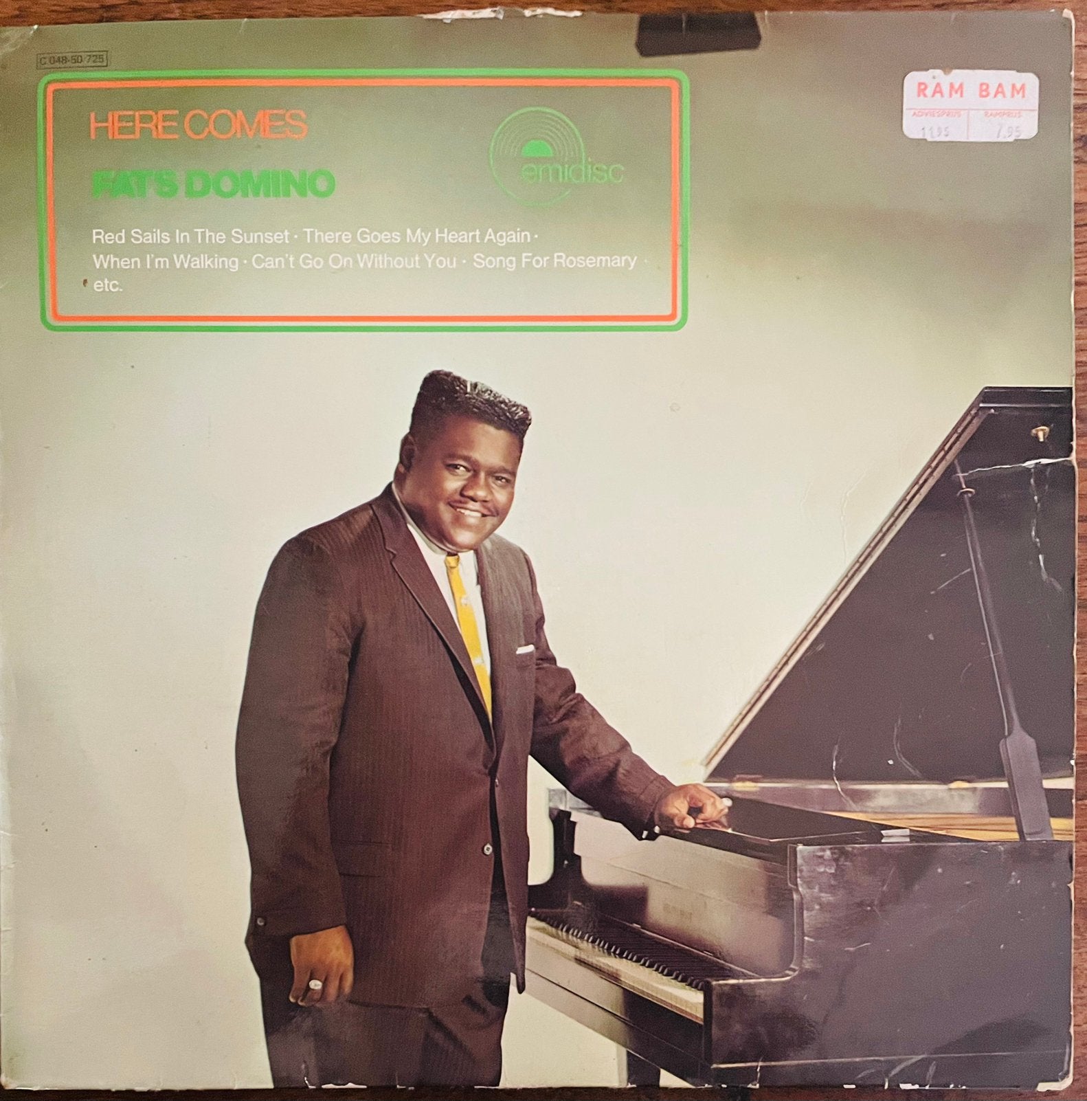 Lp Here Comes van Fats Domino Emidisc, LP, Gebruikt, Blues Rock, Ophalen of Verzenden