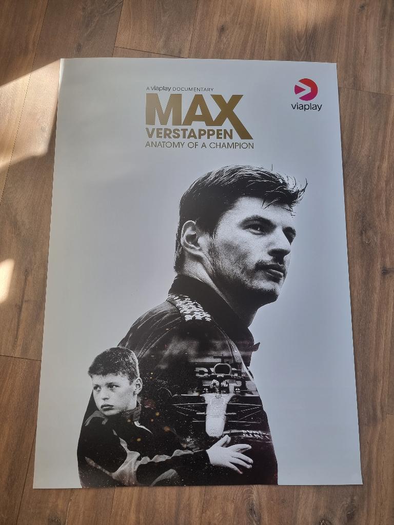 Poster Max Verstappen, Rechthoekig Staand, Verzenden, Deurposter of groter, Zo goed als nieuw