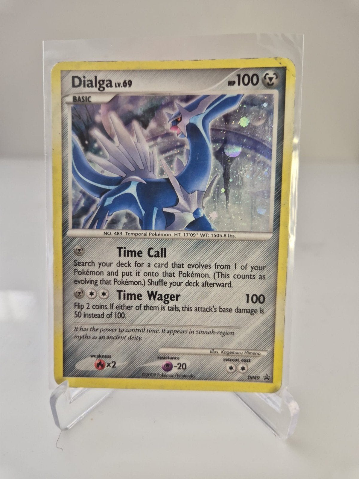 POKEMON KAART; DIALGA LV.69, DP49, HOLO, Hobby en Vrije tijd, Ophalen of Verzenden, Zo goed als nieuw