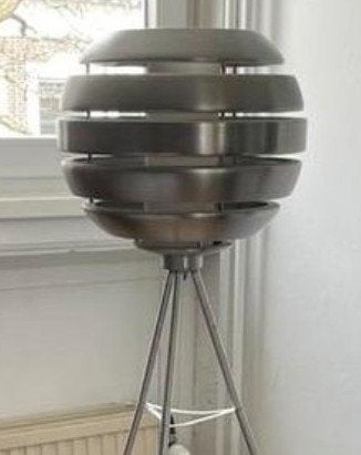 Vintage Lamp Aluminium Vloerlamp Eglo Mercure, Ophalen, Zo goed als nieuw, Metaal, 100 tot 150 cm