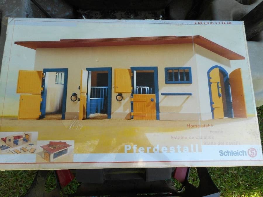 Schleich stal van hout (40164), Ophalen, Gebruikt