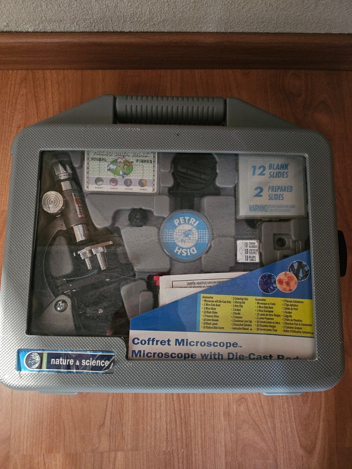 Coffret Microscope Nature en Science Set, Ophalen of Verzenden, Gebruikt, 400x tot 1000x, Biologische microscoop