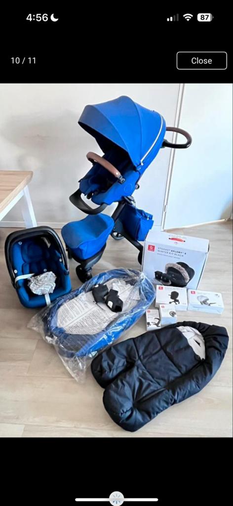 Stokke xplory X Royal blue kinderwagen, Ophalen, Zo goed als nieuw, Overige merken