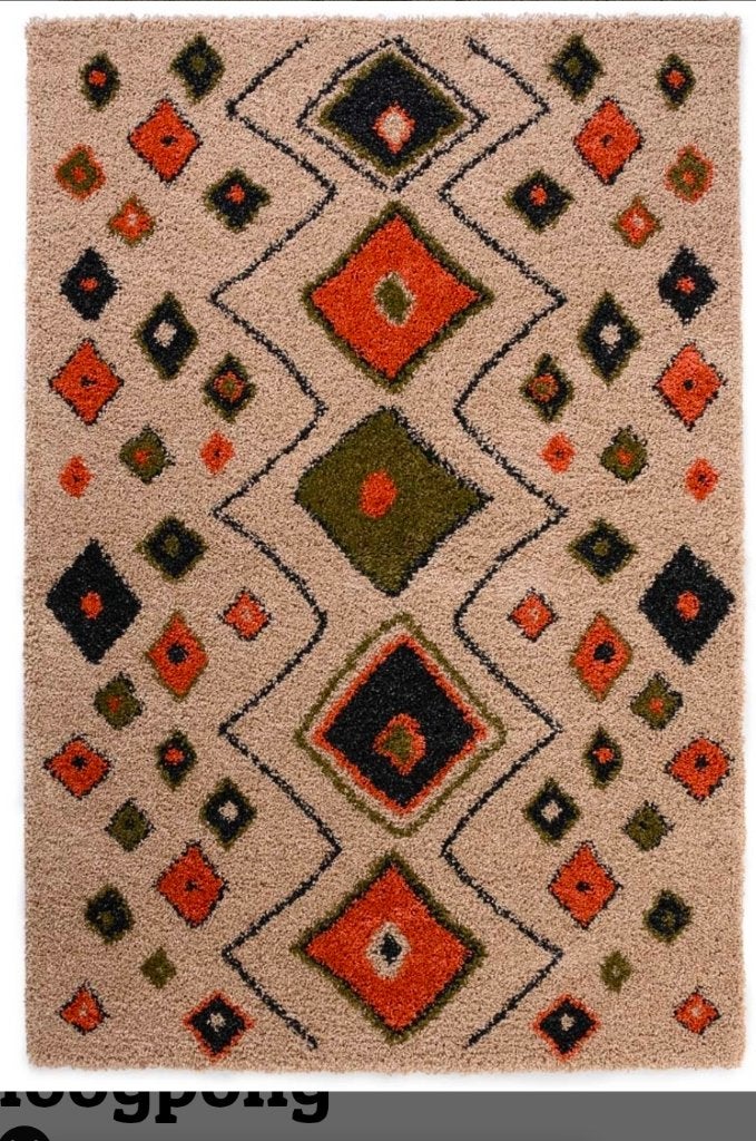 Vloerkleed 200 bij 290 cm, Huis en Inrichting, Ophalen, Gebruikt, Shaggy, bohemian, Beige