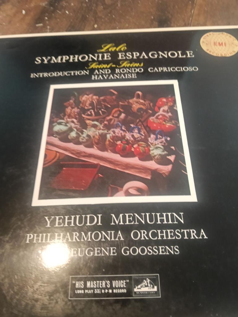 Lalo Symphonie Espagnole / Saint-Saëns - Yehudi Menuhin LP, Ophalen, Romantiek, Gebruikt, Orkest of Ballet