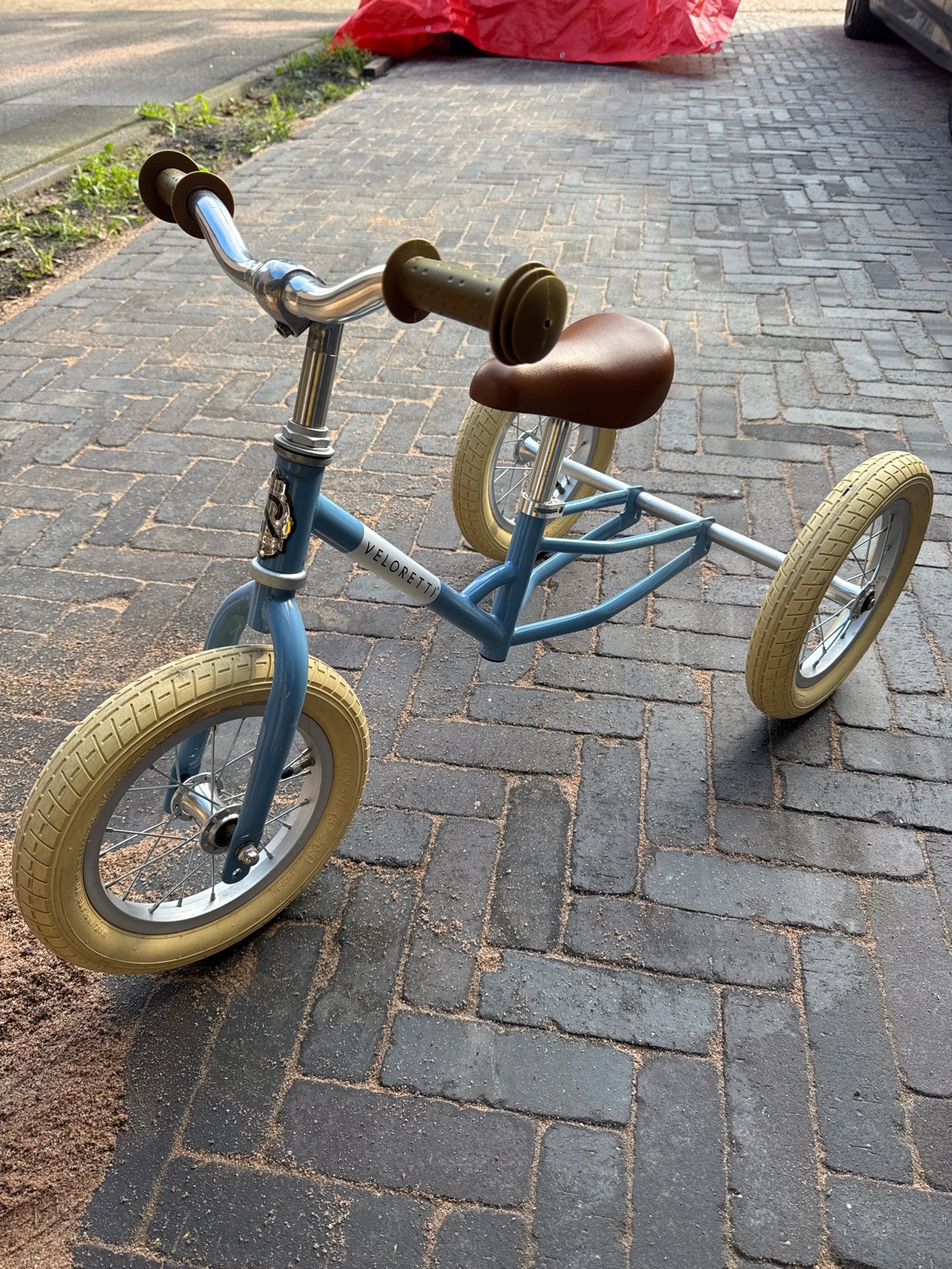 Veloretti Tricycle - Havana blue, Ophalen, Zo goed als nieuw, Verstelbare zitting