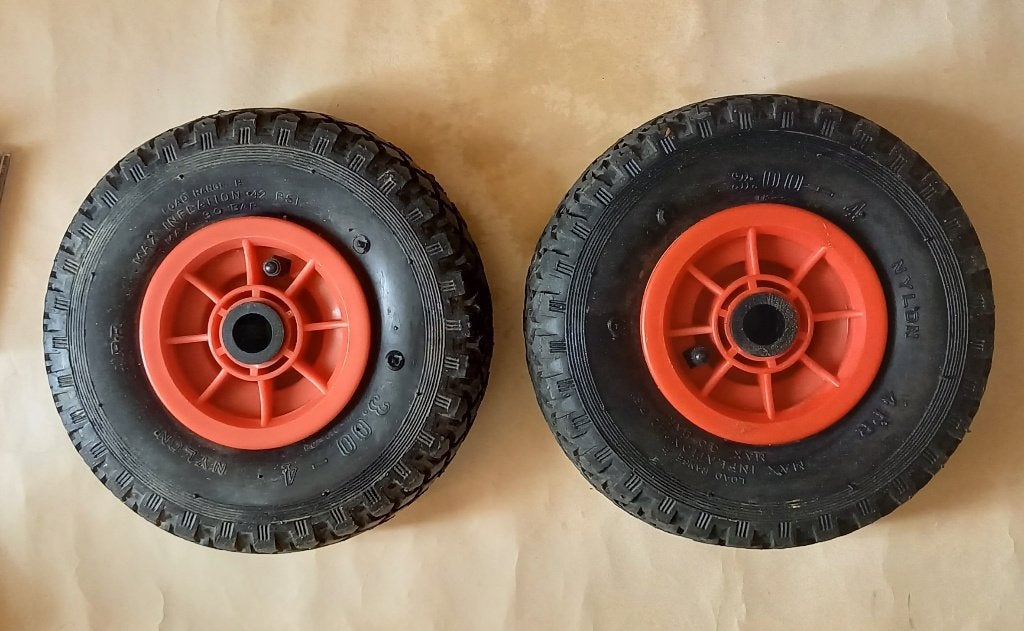 set 2x Steekwagenwiel  - Zwart, Verzenden, Zo goed als nieuw
