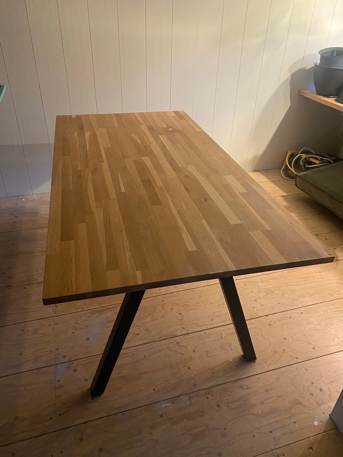 WOOOD Eiken Tafel - 180x90 cm, Ophalen, Gebruikt, Eikenhout, 50 tot 100 cm