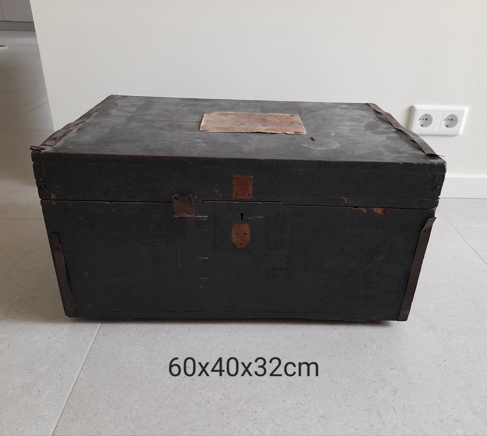 Antieke Houten Kist - Vintage Opbergkist 60x40x32cm, Ophalen