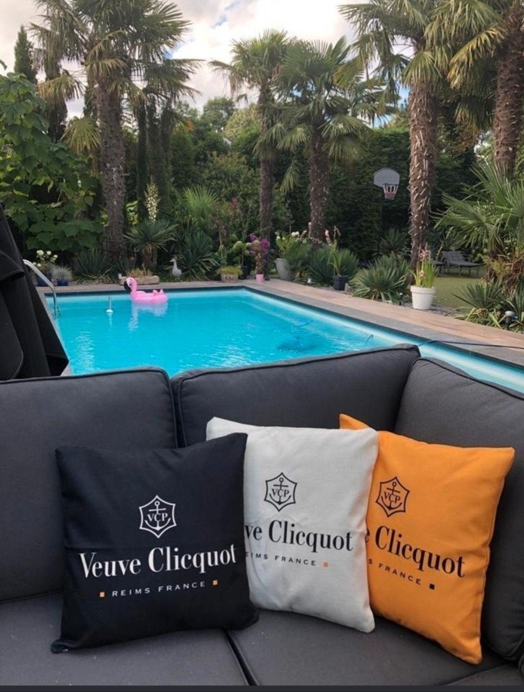 Veuve Clicquot kussenhoesjes Nieuw!, Tuin en Terras, Tuinmeubel-accessoires, Nieuw, Ophalen of Verzenden
