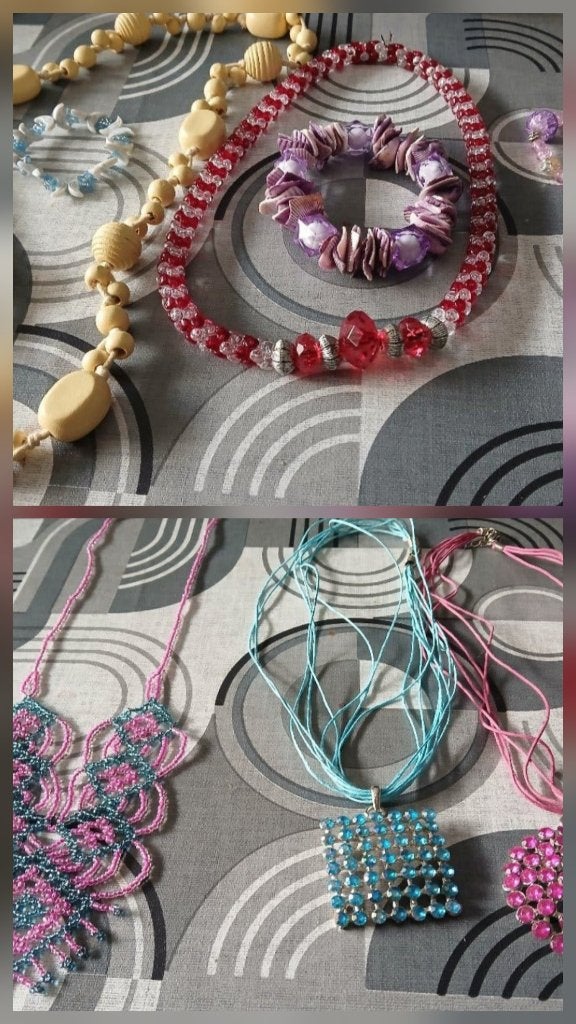 2 kralen kettingen3 armbandjes1 schelpen armbandje 3 ketting, Ophalen of Verzenden, Zo goed als nieuw