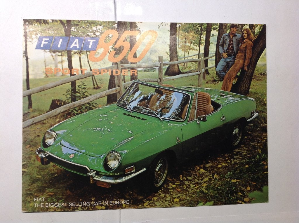 Fiat 850 Sport Spider USA Engels folder 4 blz 1971, Ophalen of Verzenden, Nieuw, Overige merken
