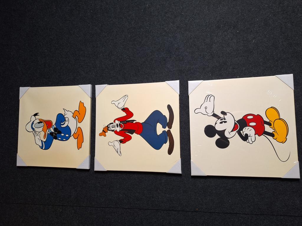 Disney Canvas Schilderijen: Mickey, Goofy & Donald Duck, Huis en Inrichting, Woonaccessoires | Schilderijen, Tekeningen en Foto's