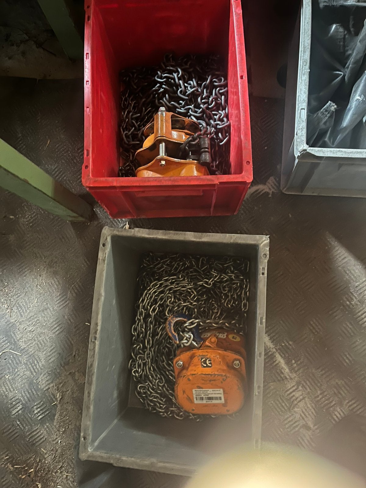 Kettingtakel 500 kilo 15 m keting lengte 0.5 ton, Ophalen, Zo goed als nieuw, Handmatig