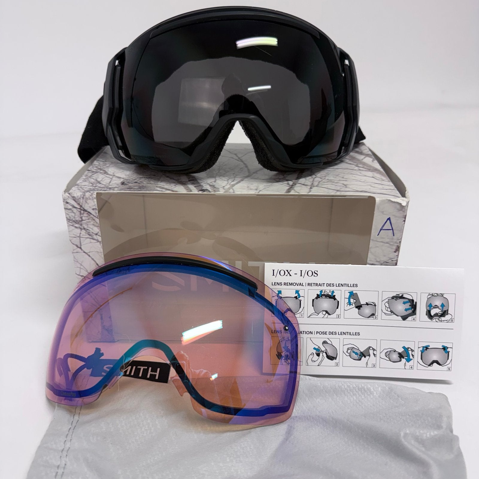 Smith I/O 7 Goggle Skibril met verwisselbare lenzen, Overige merken, Overige typen, Ophalen of Verzenden, Zo goed als nieuw