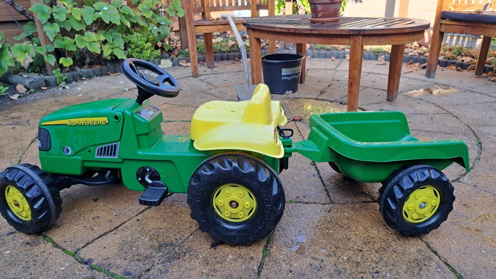 John Deere traptractor met nieuwe aanhanger (2-4 jaar), Kinderen en Baby's, Ophalen, Zo goed als nieuw, Trapvoertuig