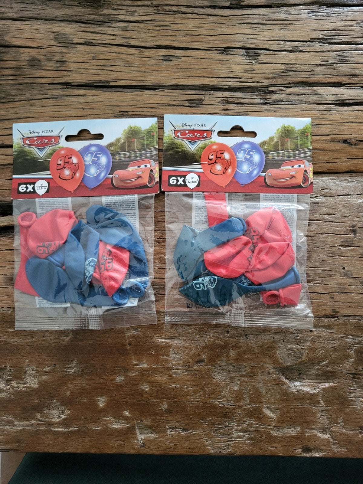 Disney Cars Ballonnen - 6 stuks - Feestversiering, Ophalen of Verzenden, Nieuw, Versiering, Verjaardag