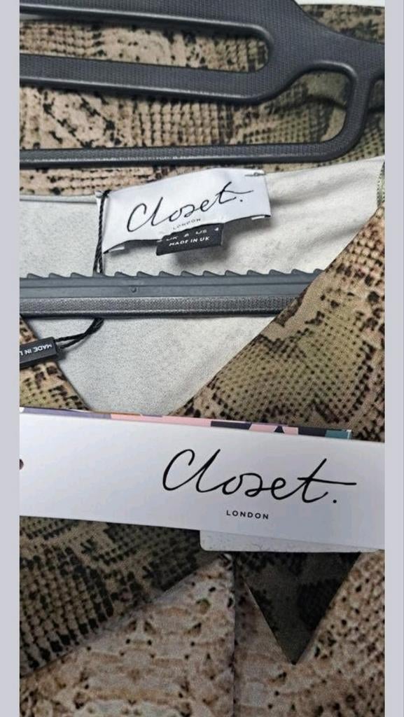 Nieuwe Closet London Slangenprint Jurk - Maat 8, Kleding | Dames, Jurken, Overige kleuren, -, Closet London, -