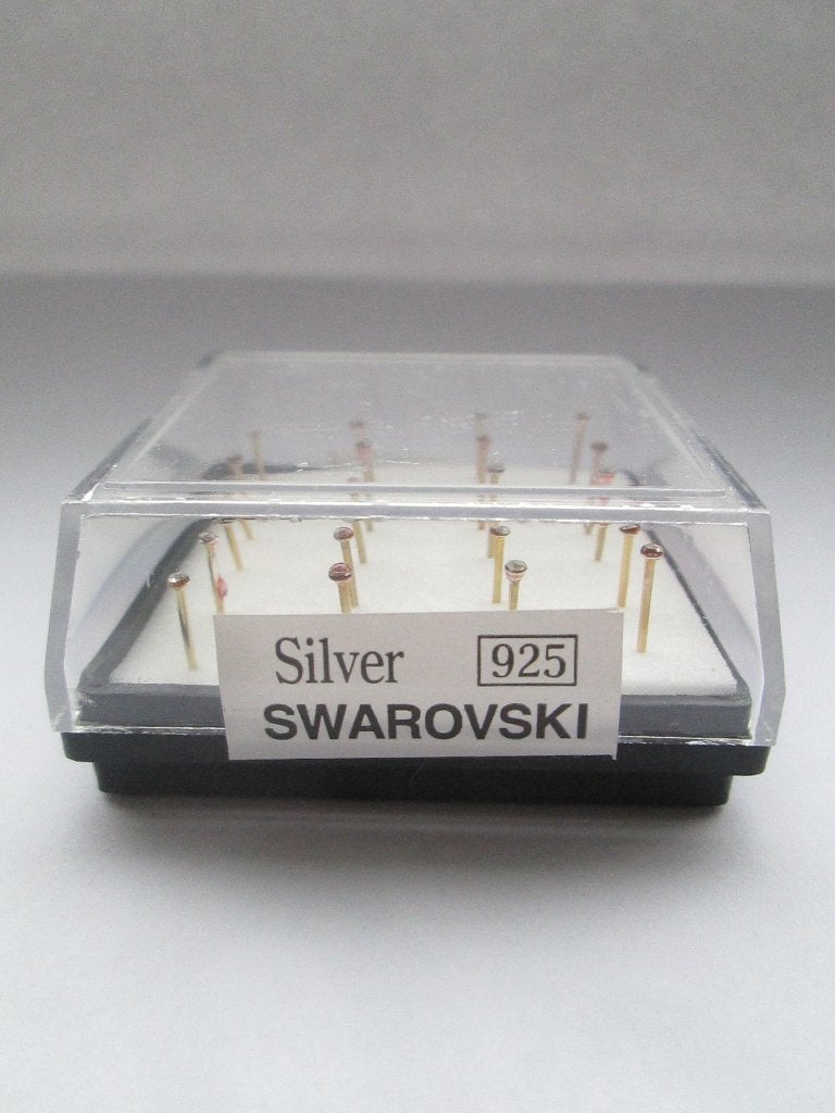 Swarovski Elements Sterling Zilver 925 Oorsteker / Nose stud, Met kristal, Nieuw, Ophalen of Verzenden, Knopjes of Stekers