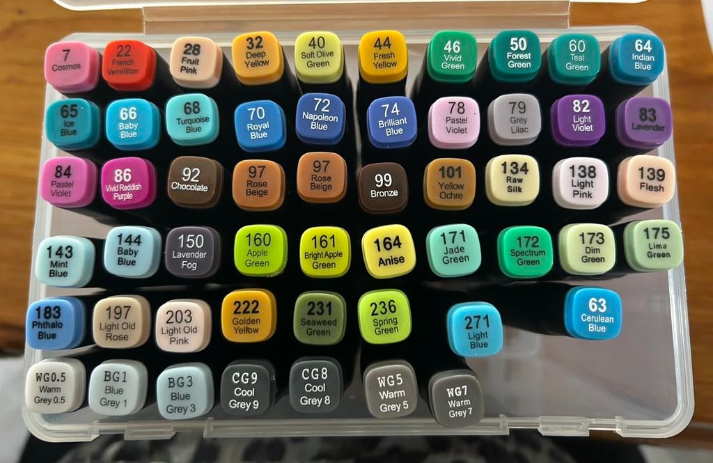 Decotime vierkante alcohol twinmarkers, Ophalen of Verzenden, Zo goed als nieuw, Potlood of Stift