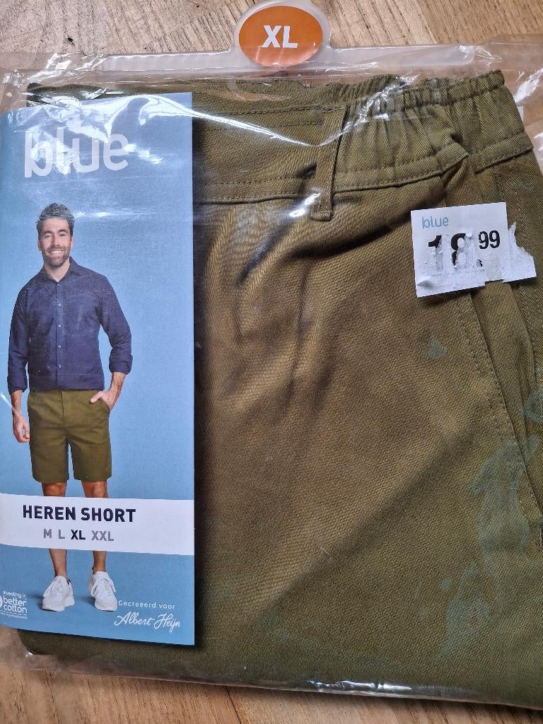 Heren short Bermuda l en xl olijfgroen, Ophalen of Verzenden, Nieuw, Maat 56/58 (XL), Groen