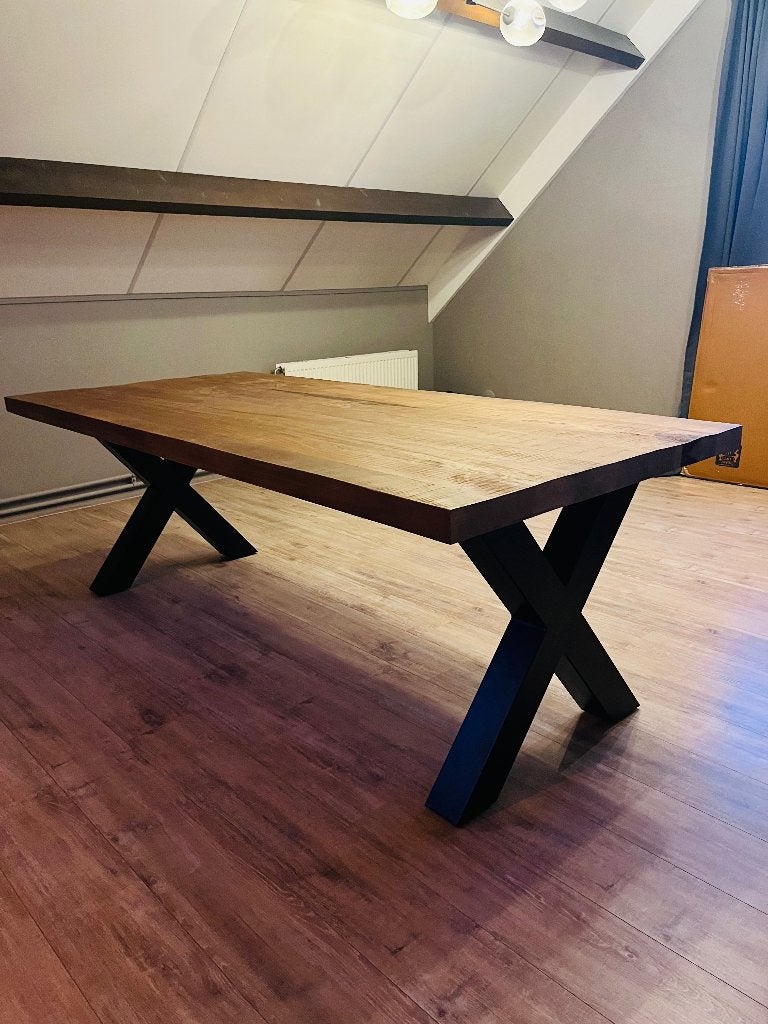 Eetkamertafel 220cm, Ophalen, 100 tot 150 cm, 200 cm of meer, Zo goed als nieuw