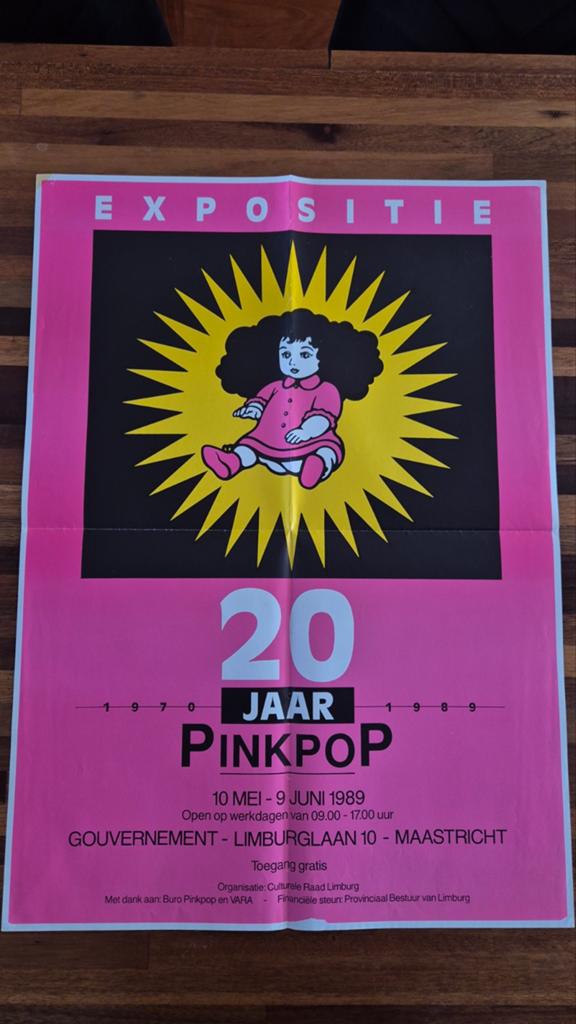Pinkpop poster Expositie 20 jaar Pinkpop, Ophalen of Verzenden, A1 t/m A3