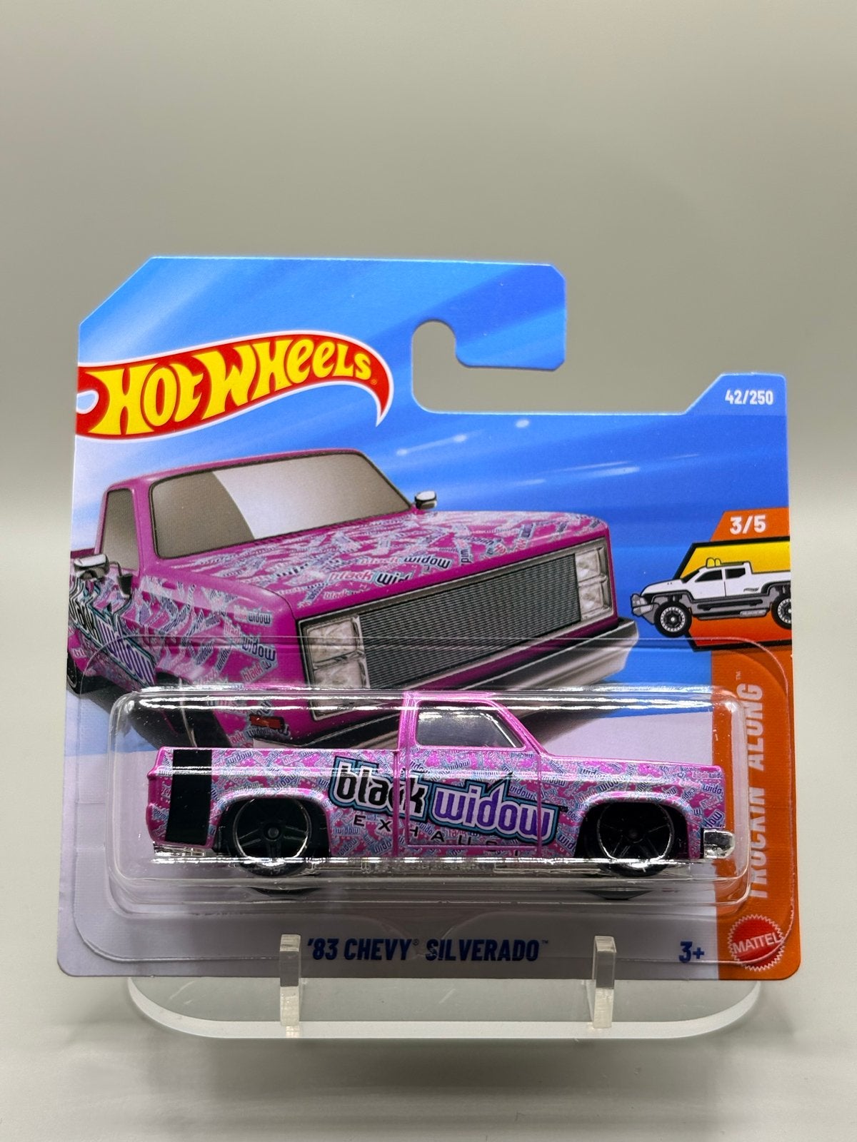 Hot Wheels '83 Chevy Silverado Black Widow 2026, Auto, Nieuw, Ophalen of Verzenden, Mattel