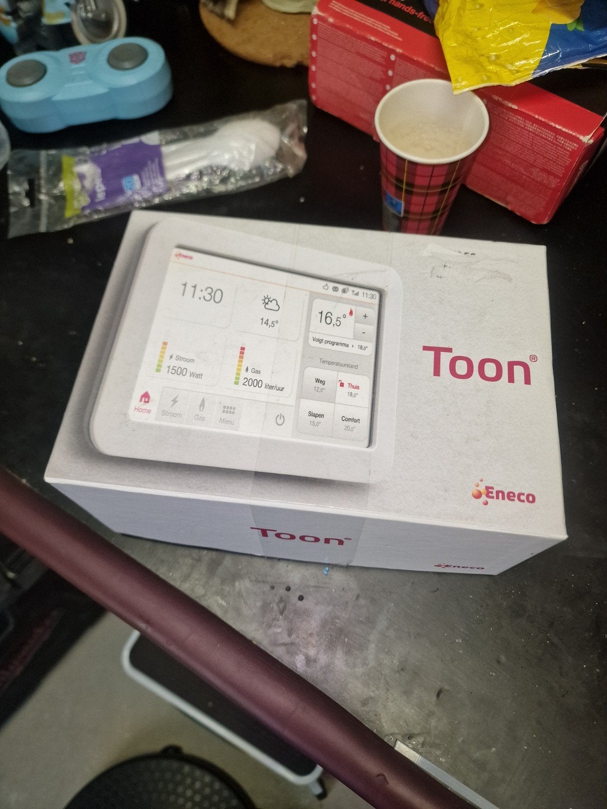 Toon slimme thermostaat van Eneco, Ophalen of Verzenden, Slimme thermostaat, Gebruikt