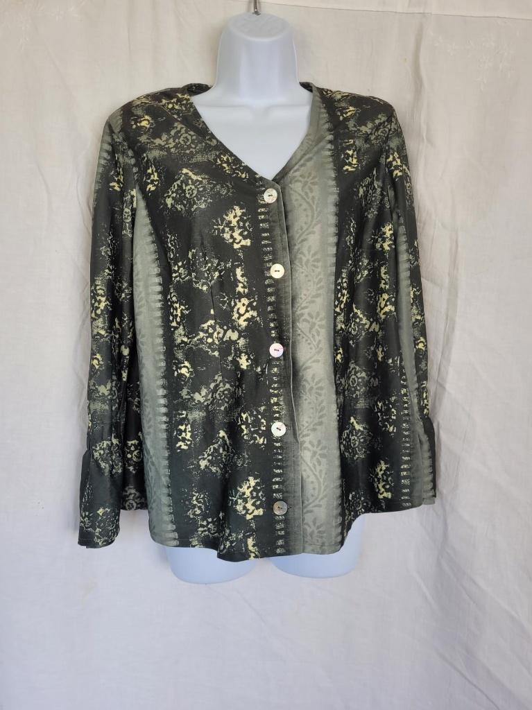 Stoere jaren '60/ '70 blouse gave mouw mt L, Carnaval, ., Maat 42/44 (L), Ophalen of Verzenden