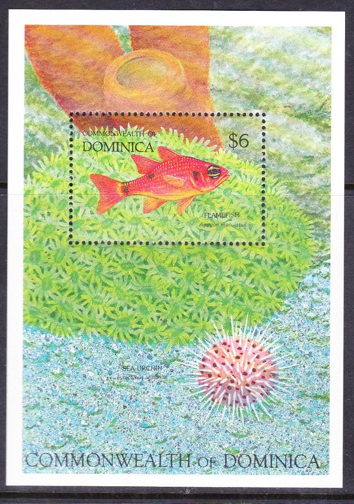 Dominica 1992 pf mi 1582 block 214 vissen, Verzenden, Postfris, Dier of Natuur