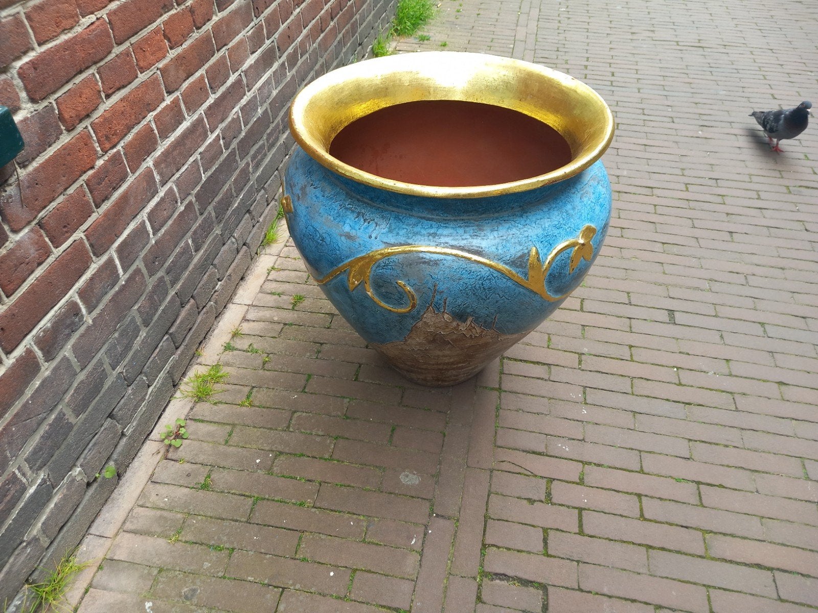 Grote bloempot vazen, Tuin en Terras, Bloempotten, 40 cm of meer, Rond, Ophalen of Verzenden, Aardewerk