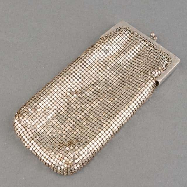 Prachtig oud Whiting & Davis metal mesh beursje, Antiek en Kunst, Ophalen of Verzenden