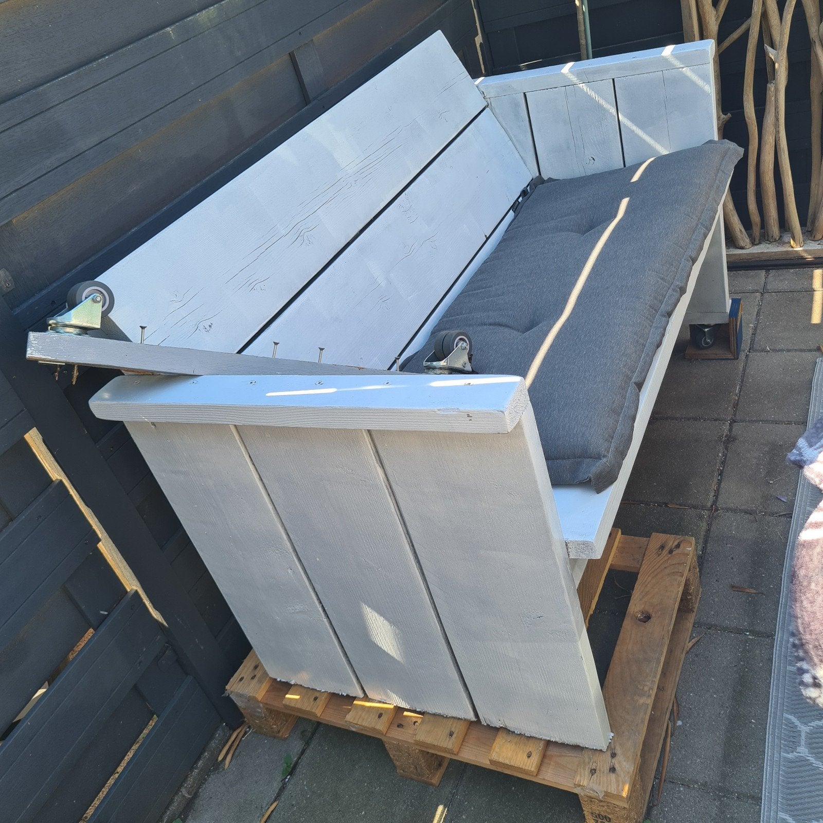 Houten tuinbank opknapper, Ophalen, Gebruikt