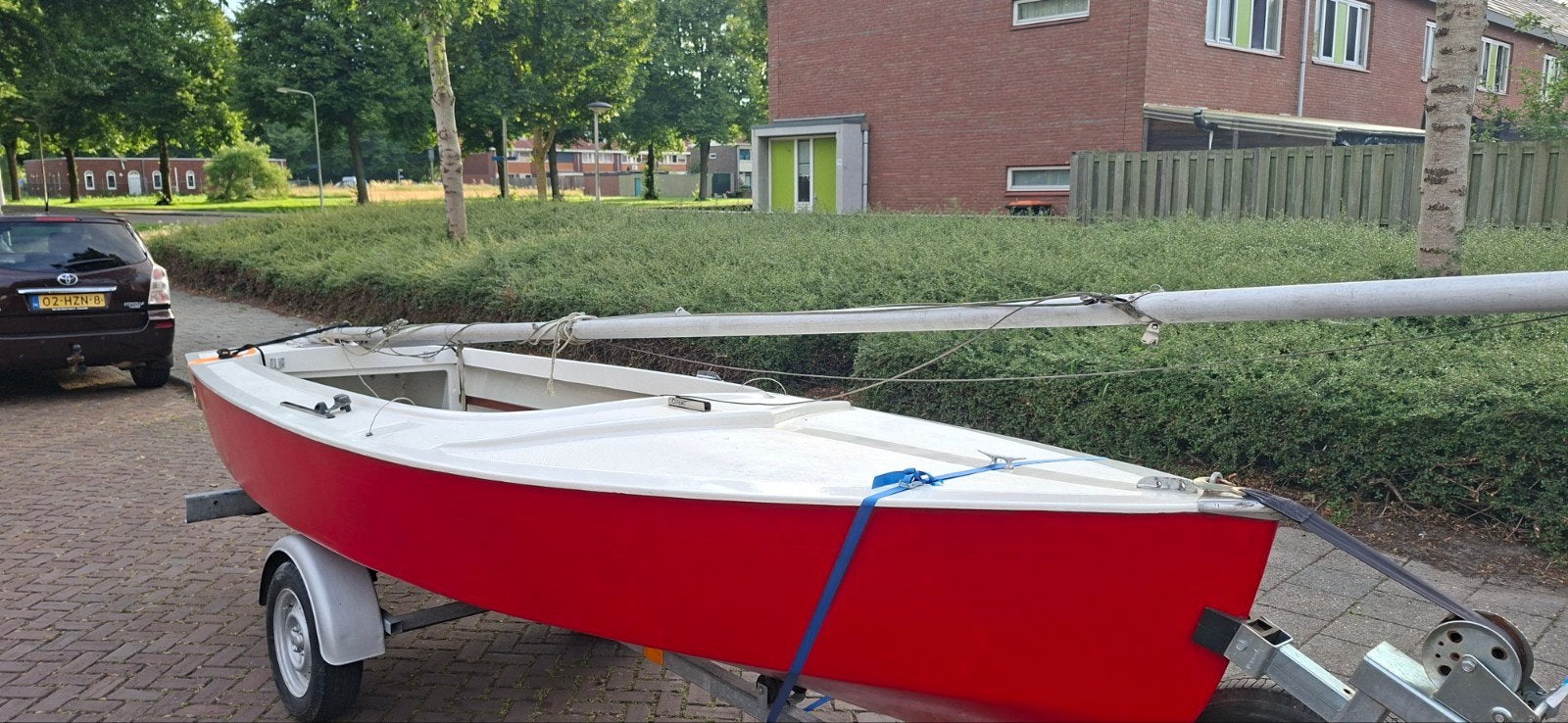 Volksboot 480 + trailer en buitenboordmotor zeilklaar, Watersport en Boten, Ophalen, Gebruikt, Overige typen, Minder dan 15 m²