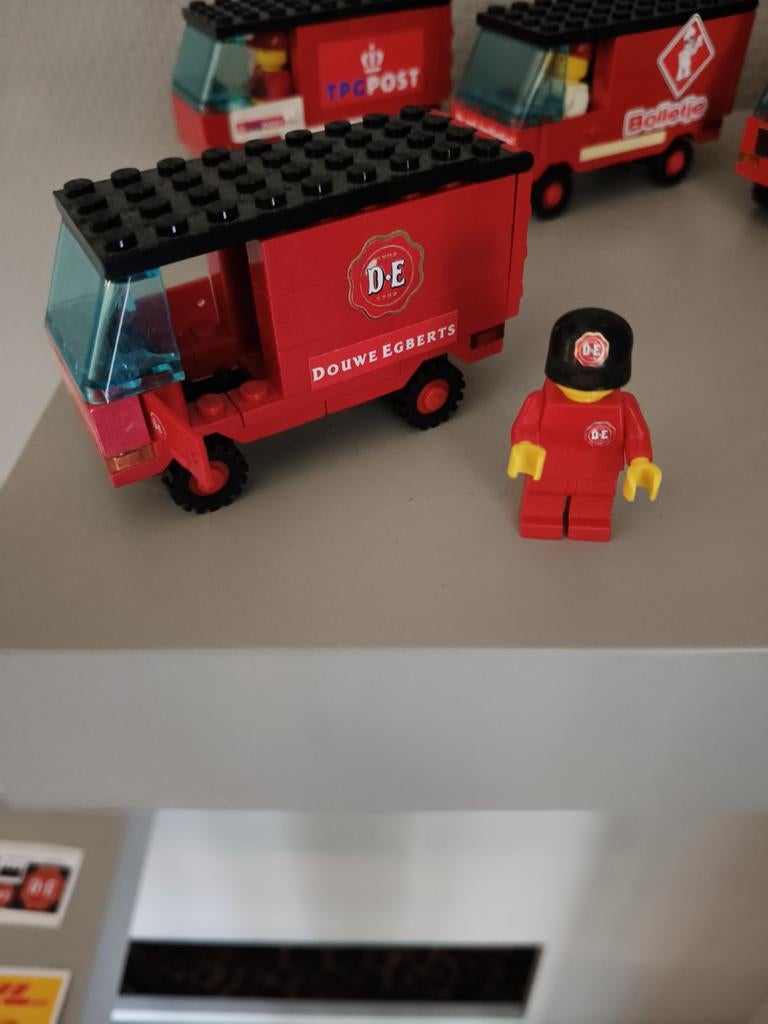 Vintage lego autos,met stickers van oa chocomel,Douwe Egbert, Ophalen of Verzenden, Gebruikt