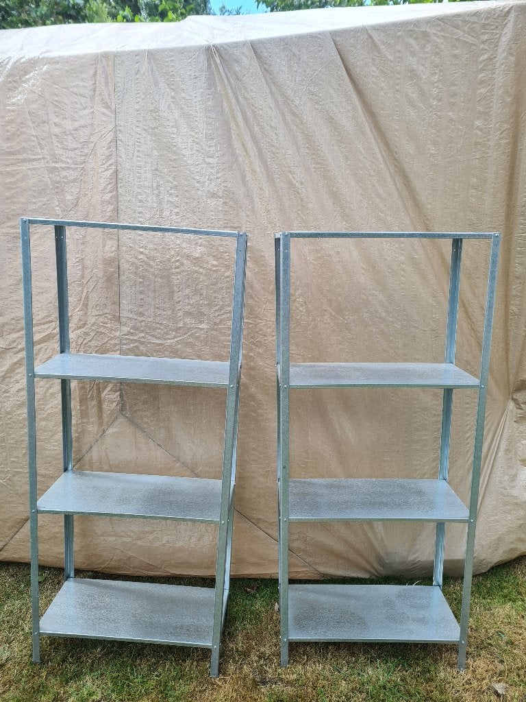 2x IKEA HYLLIS stellingkast + 2x HYLLIS hoes, Ophalen, Gebruikt