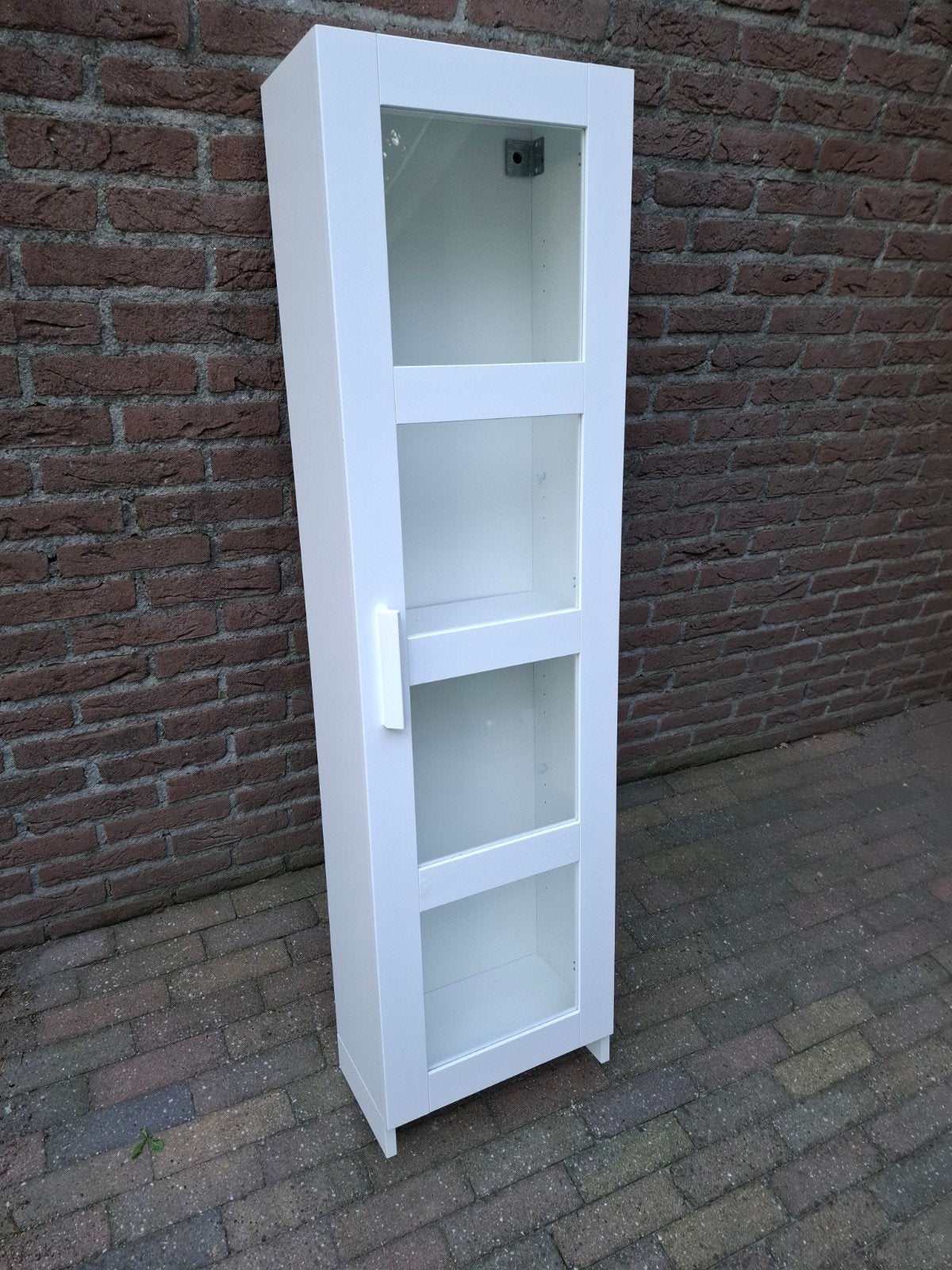 Leuk Ikea vitrinekasten met glasplaatjes, Ophalen, Met plank(en), Minder dan 50 cm, Gebruikt