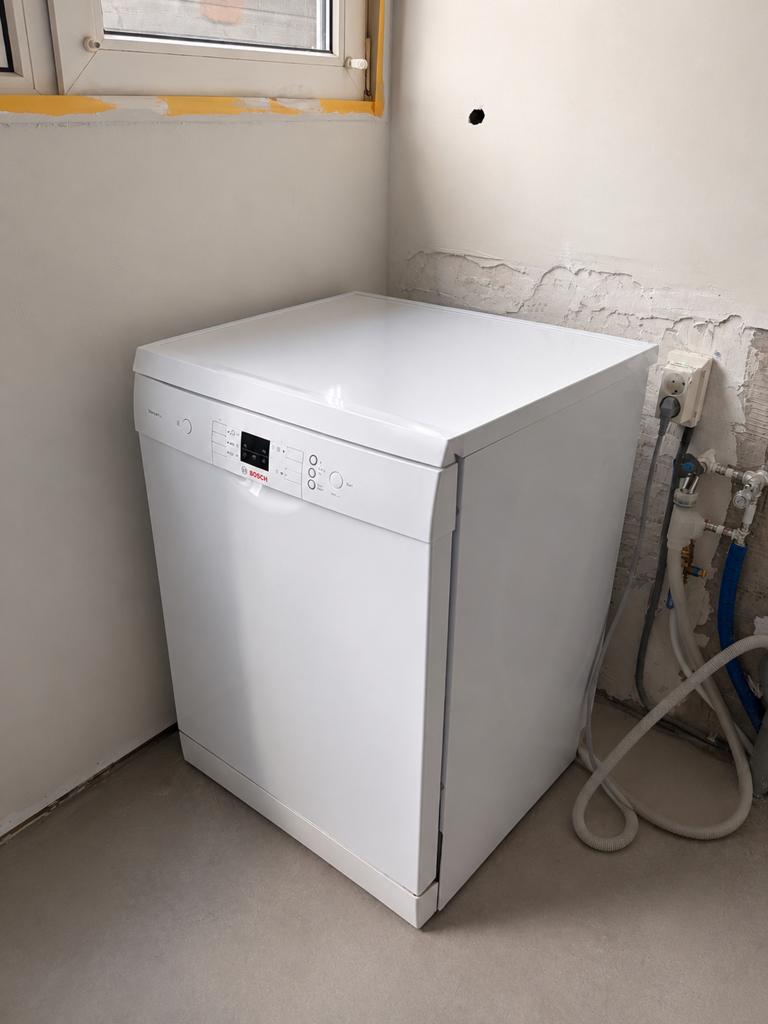 Bosch Vrijstaande Vaatwasser - Wit, Ophalen, Gebruikt, 60 cm of meer, Eco programma
