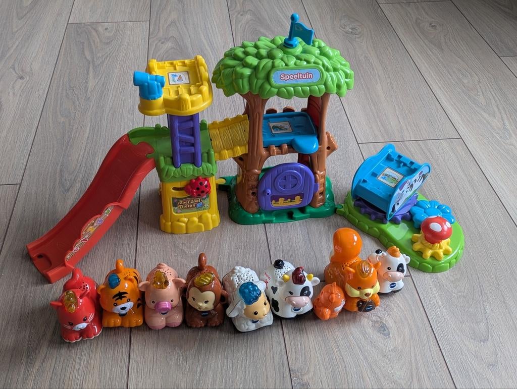 VTech Zoef Zoef Dieren Speeltuin met 9 Dieren, Ophalen, Zo goed als nieuw, 6 maanden tot 2 jaar