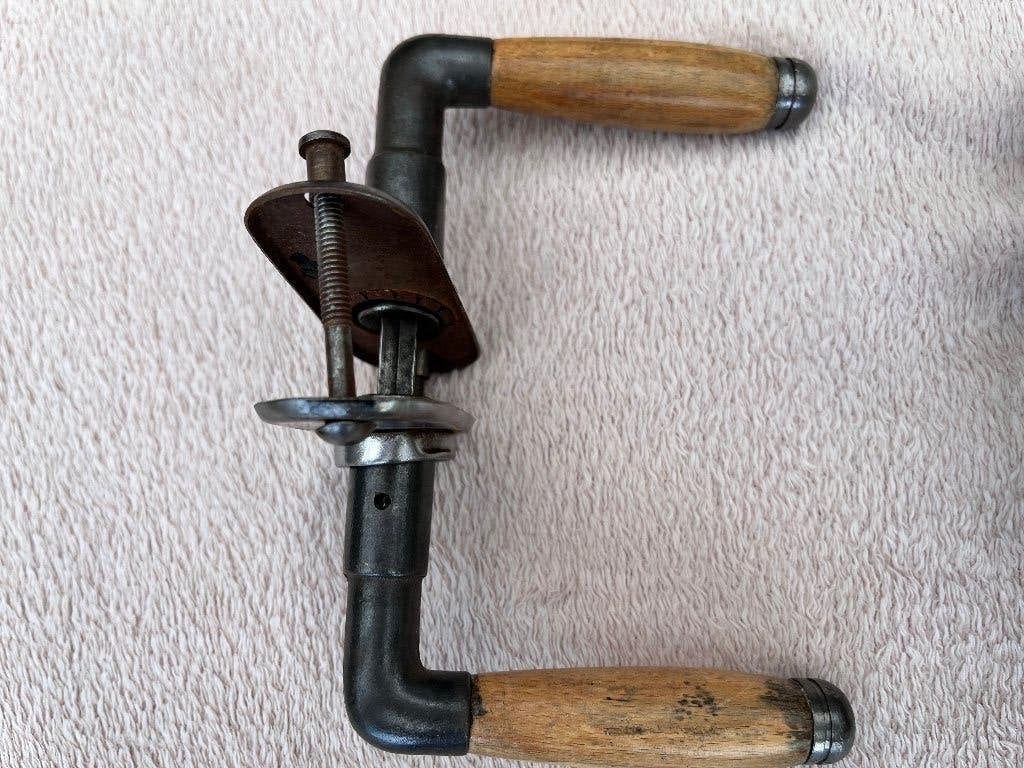 Gietijzeren oude deurklinken, deurkrukken, klink, nr 52a, Antiek en Kunst, Ophalen of Verzenden