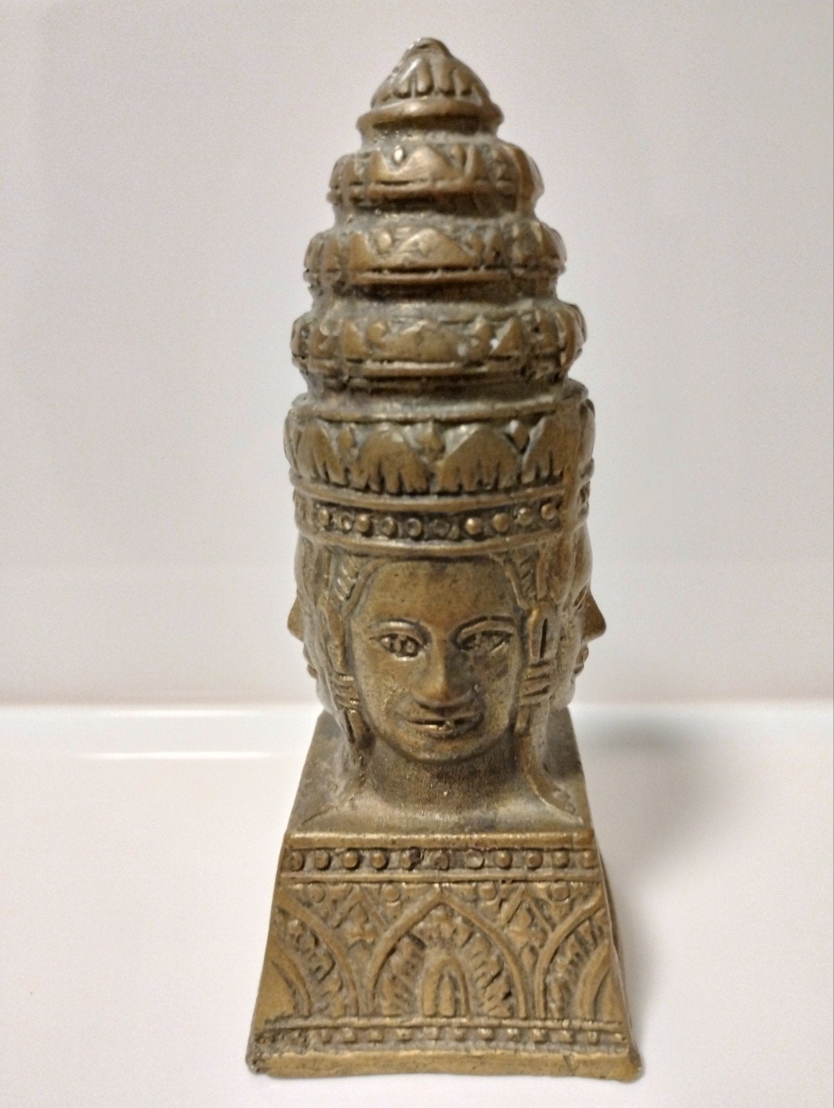 Oud brons Bayon Brahma toren of stoepa, Ophalen of Verzenden