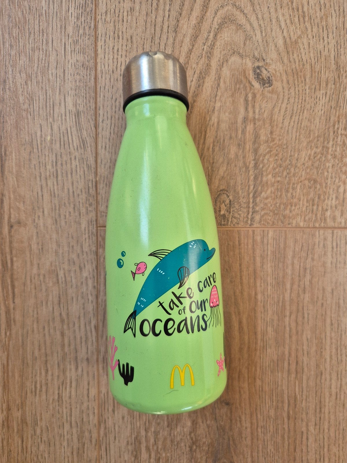 McDonald's drinkfles - 'Take care of our oceans', Ophalen of Verzenden, Metaal, Overige merken, Groen