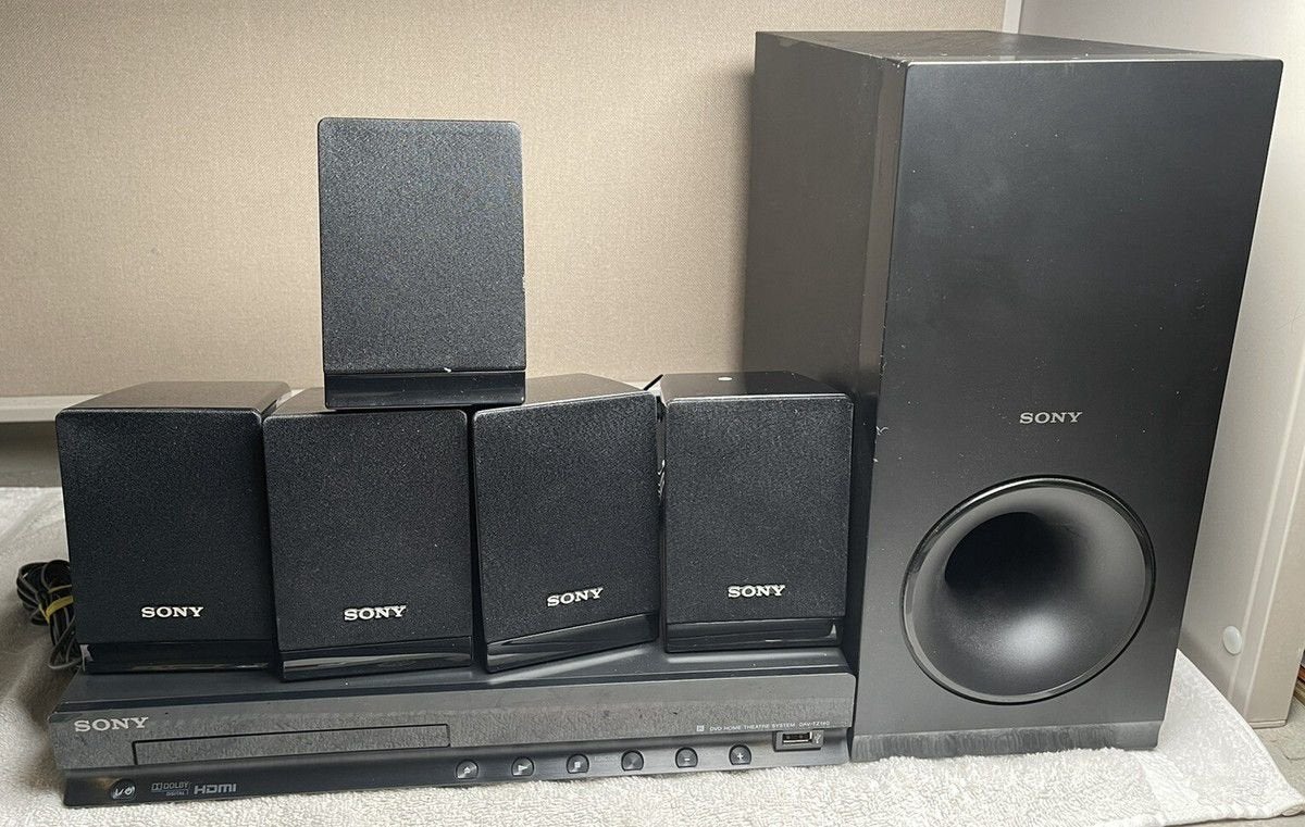 Sony DAV-TZ140 DVD Home Theatre Systeem, Ophalen, Gebruikt, 70 watt of meer, 5.1-systeem